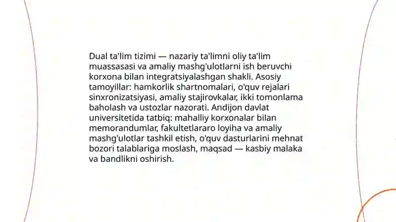 EGAMBERDIYEVA ODINANING DUAL TA’LIM TIZIMI 4