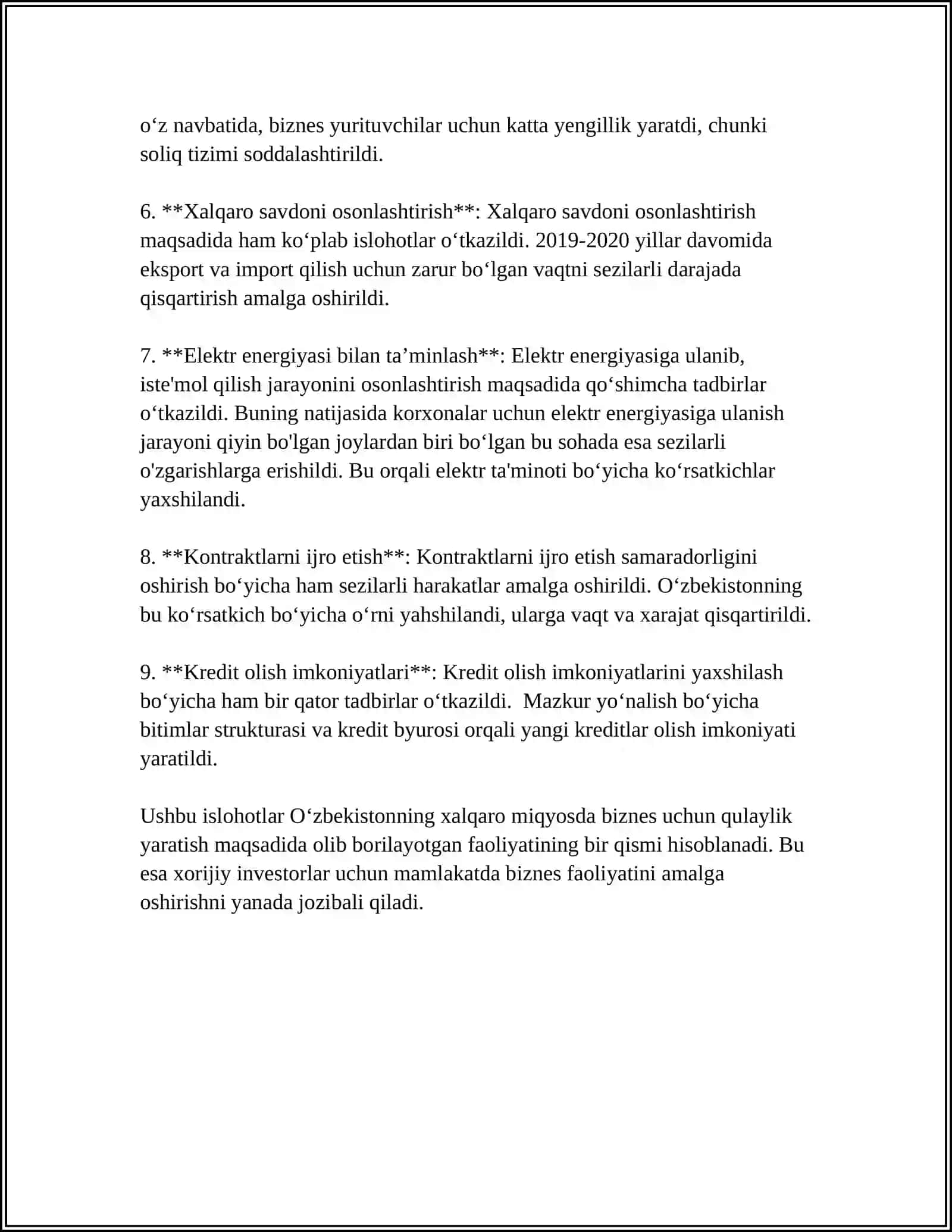 OʻZBEKISTON IJTIMOIY-SIYOSIY IQTISODIY VA MADANIY HAYOTIDA RO'Y BERAYOTGAN O'ZGARISHLARNING XALQARO REYTINGI VA INDEKSLARDA AKS ETISHI 4