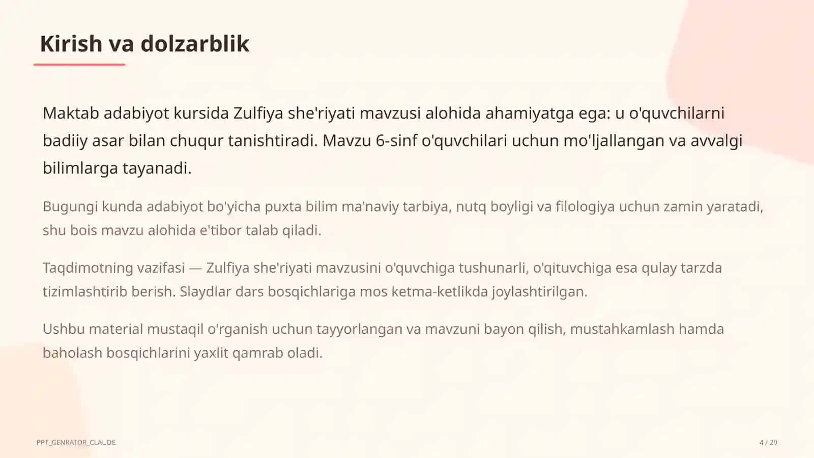 Zulfiya she'riyati (6-sinf) 4