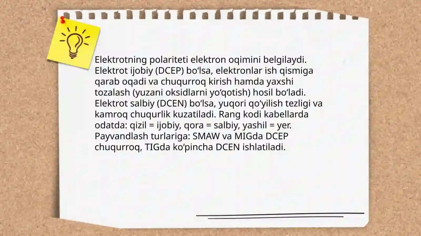 Elektrotlarni toʻgʻri ulash 4