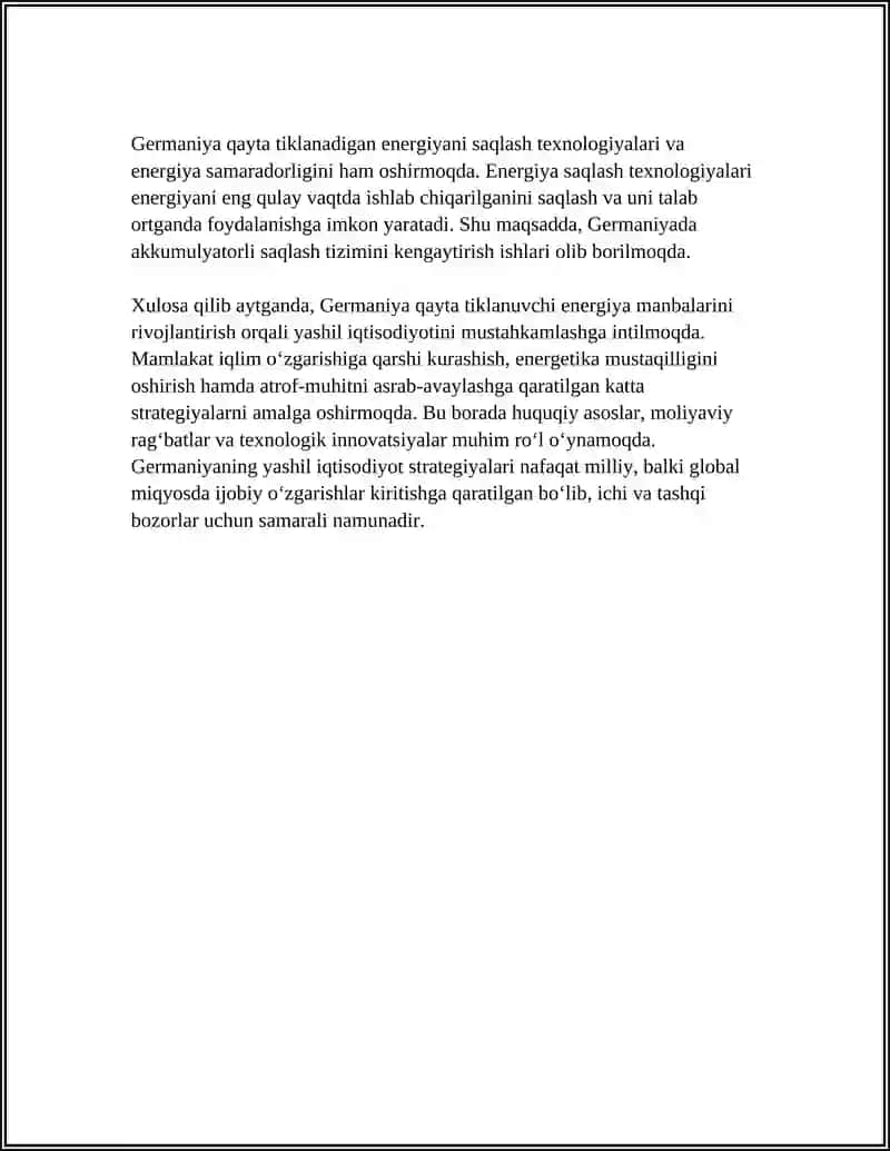 GERMANIYADA YASHIL IQTISODIYOT NI RIVOJLANTIRISH XUSUSIYATLARI 4