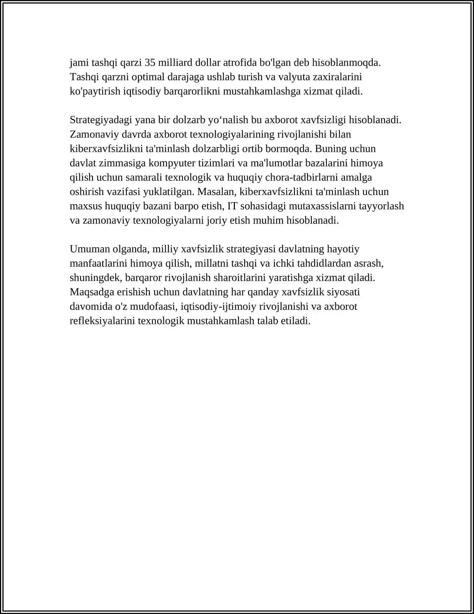 MILLIY XAVFSIZLIKNI TA’MINLASH BORASIDA AMALGA OSHIRILAYOTGAN ISHLAR 4