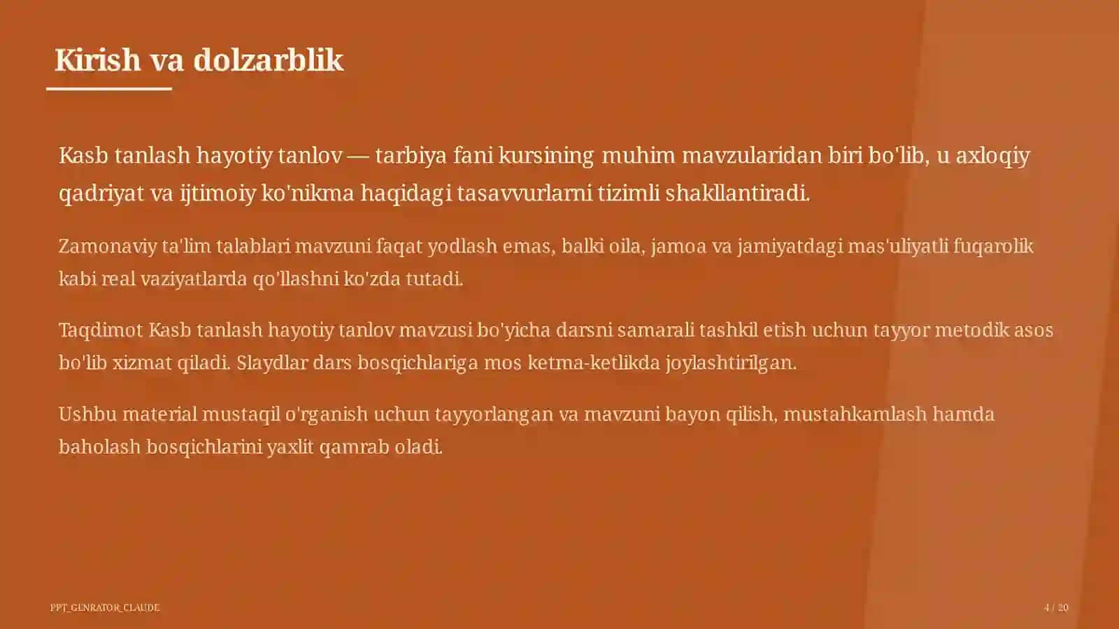 Kasb tanlash hayotiy tanlov (9-sinf) 4
