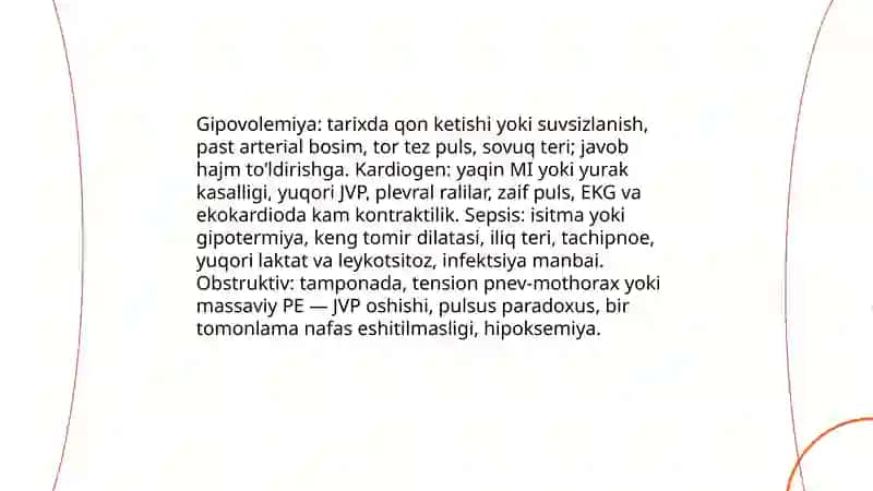 Oʻtkir tomir yetishmovchiligida birinchi tibbiy yordam 4