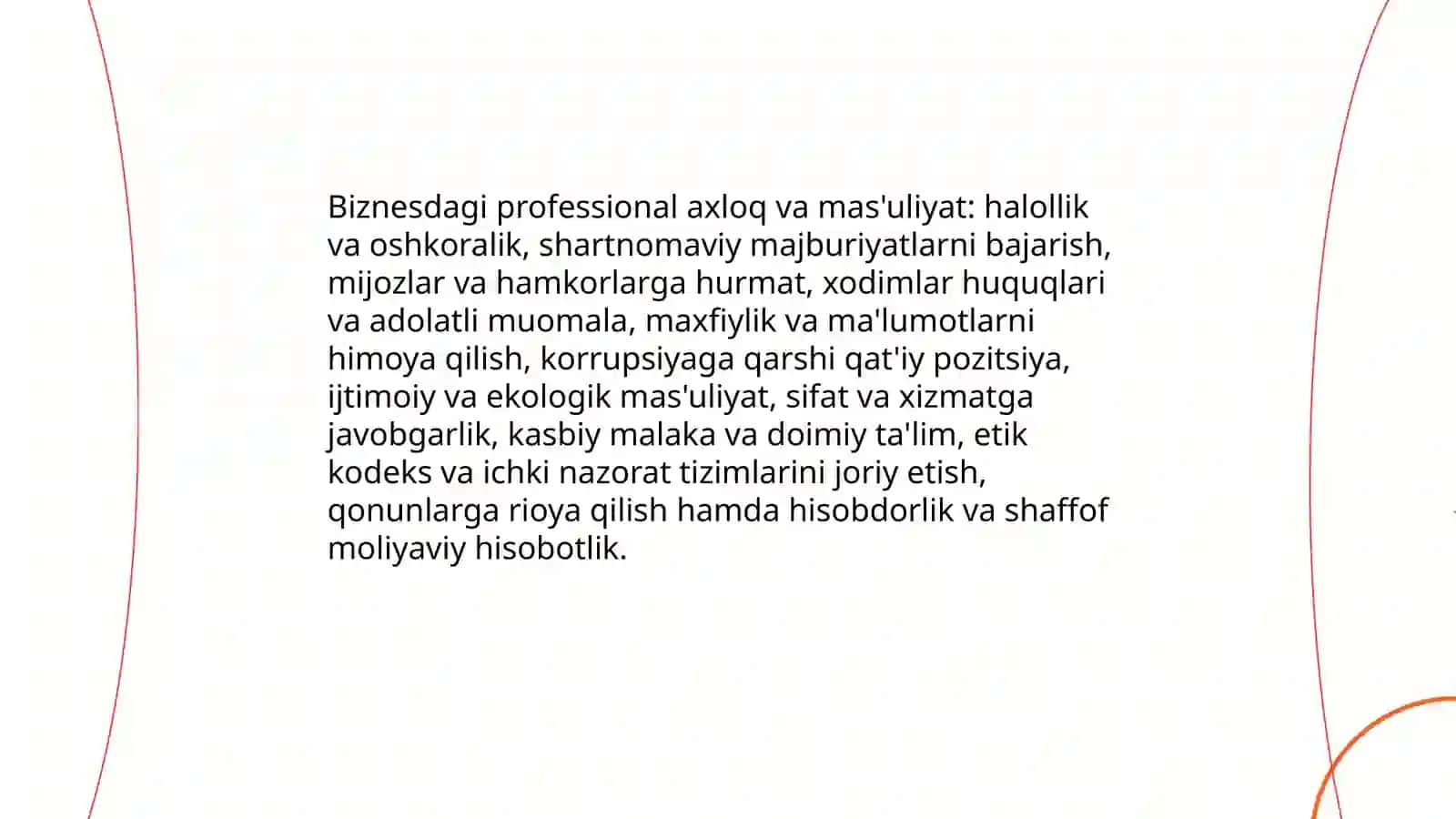 Tadbirkorlik etikasi va madaniyati ishbilarmonlik muloqoti asoslari 4