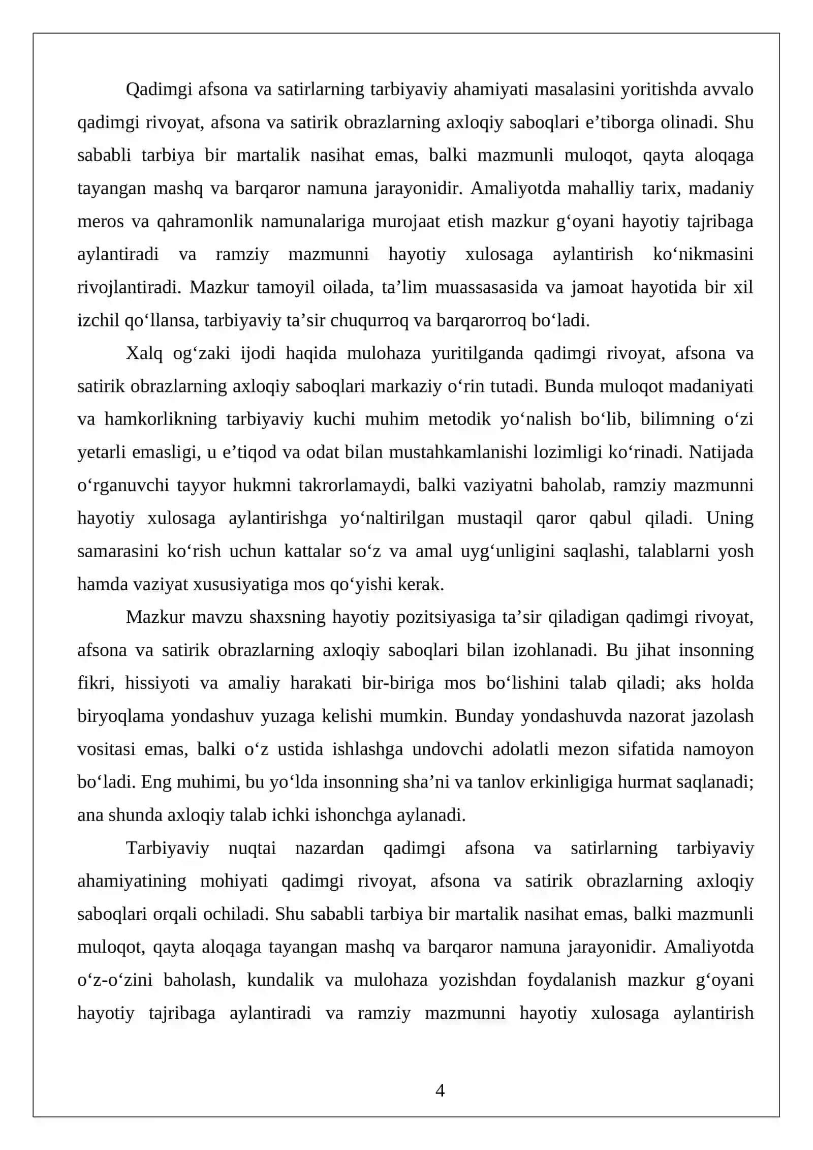 Qadimgi afsona va satirlarning tarbiyaviy ahamiyati 4