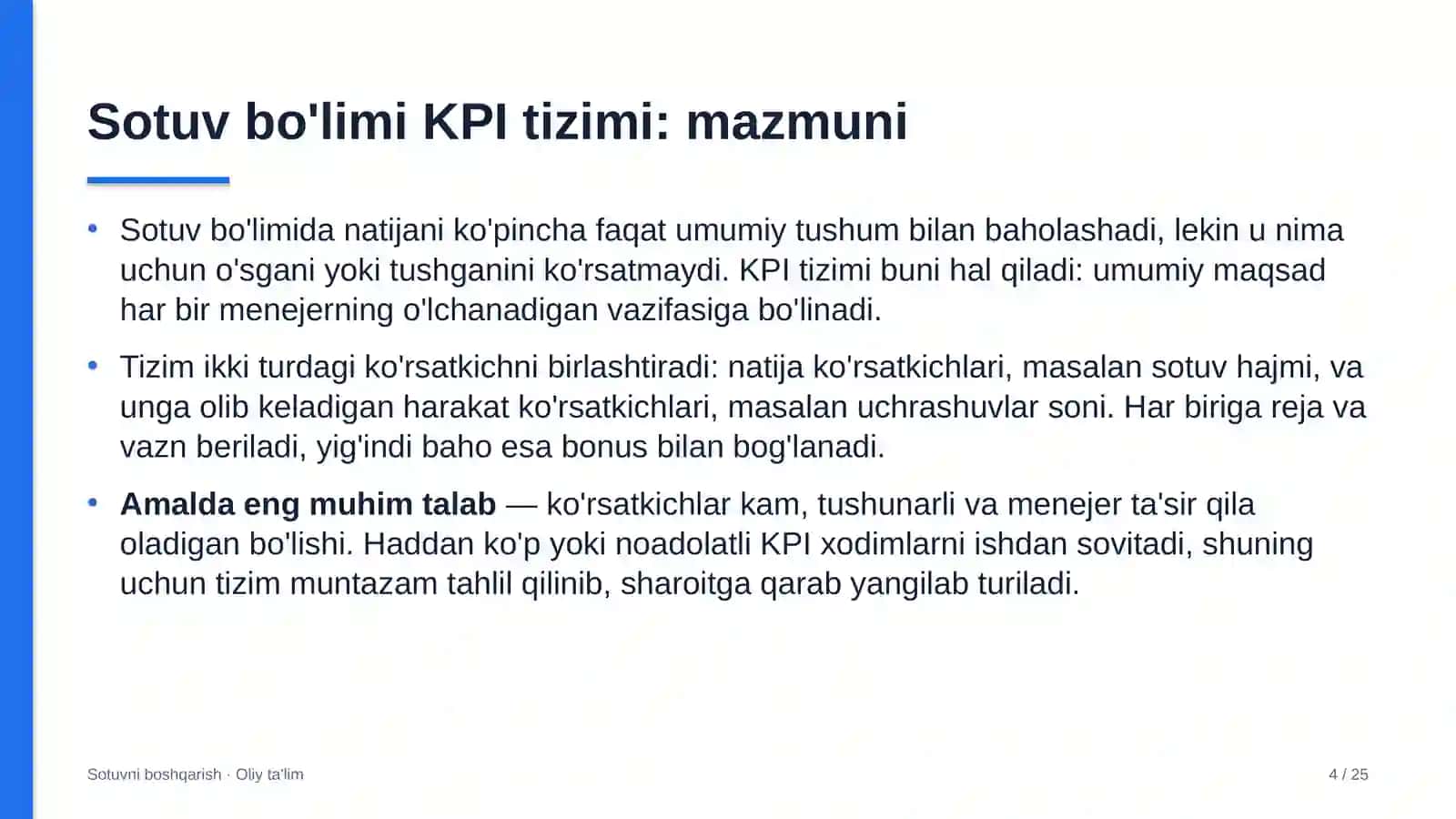 ekstremal turizmda sotuv bo'limi kpi tizimini joriy etish 6486 4