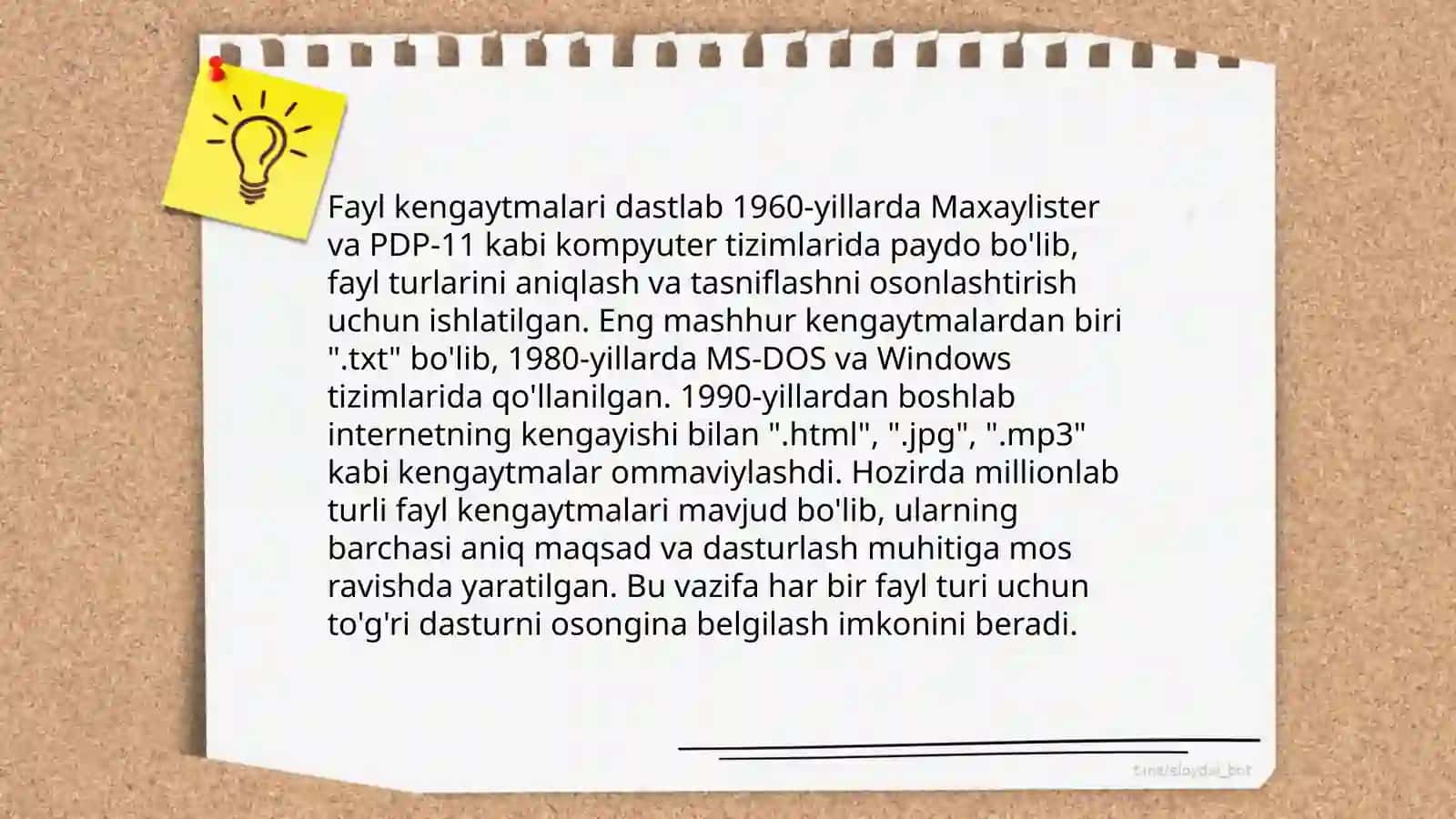 Fayl kengaytmalari va uning ahamiyati 4