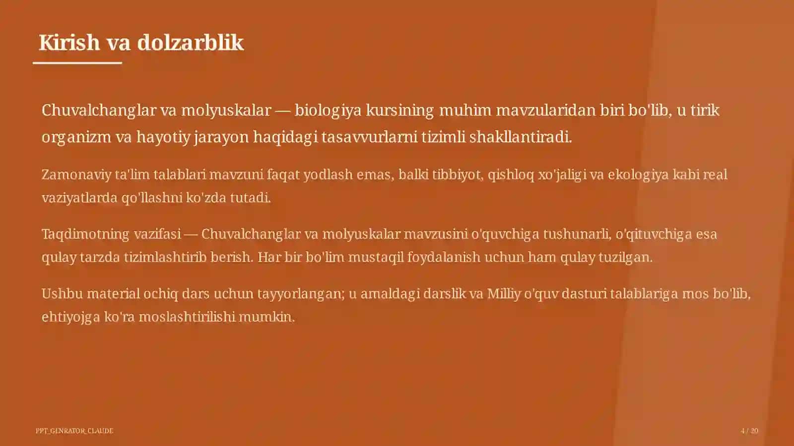 Chuvalchanglar va molyuskalar 4
