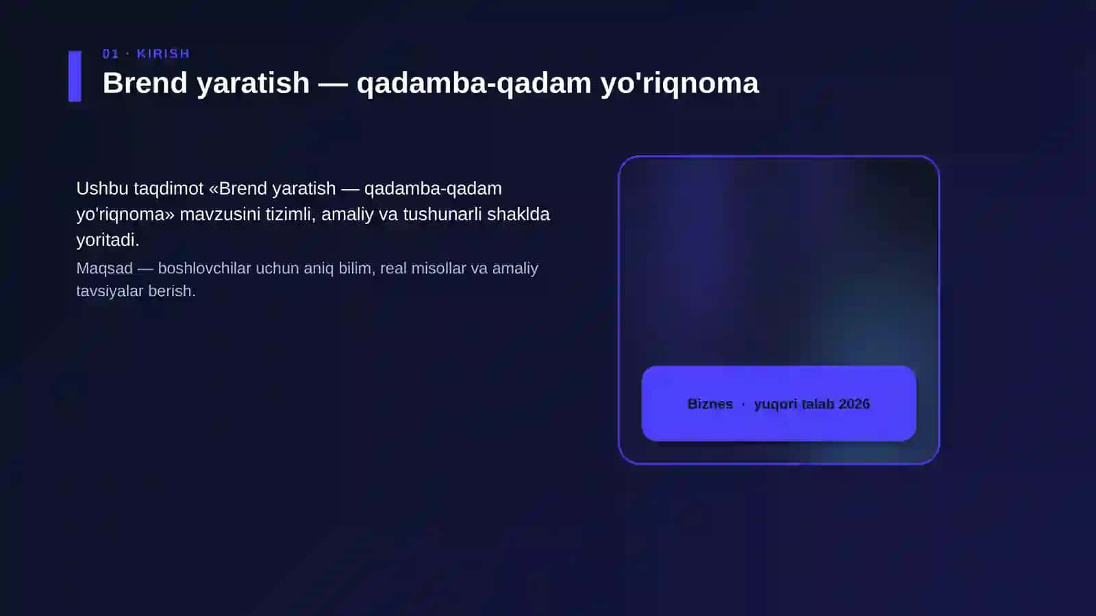 Brend yaratish — qadamba-qadam yo'riqnoma 4