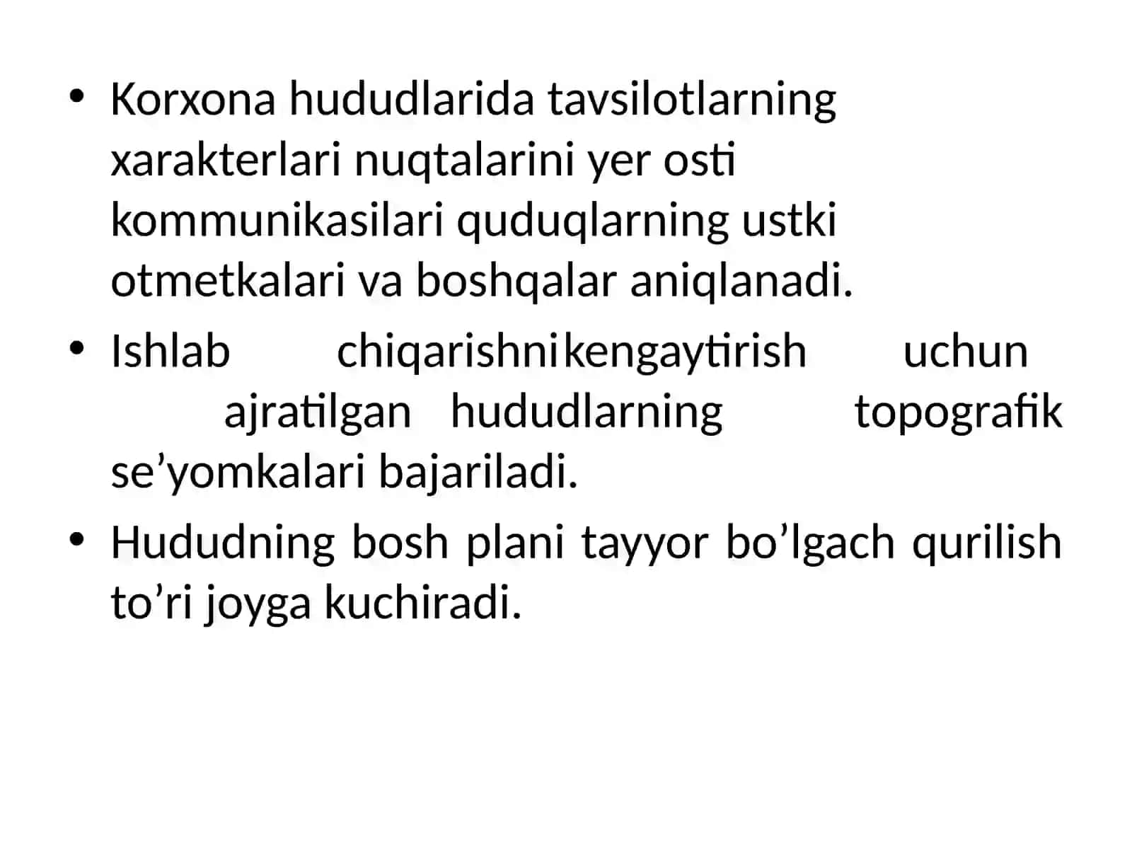 Sanoat korxonalari xududida topografo-geodezik ishlarni tashkil qilish texnologiyasi 4