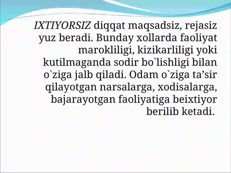 Diqqat turlari 4