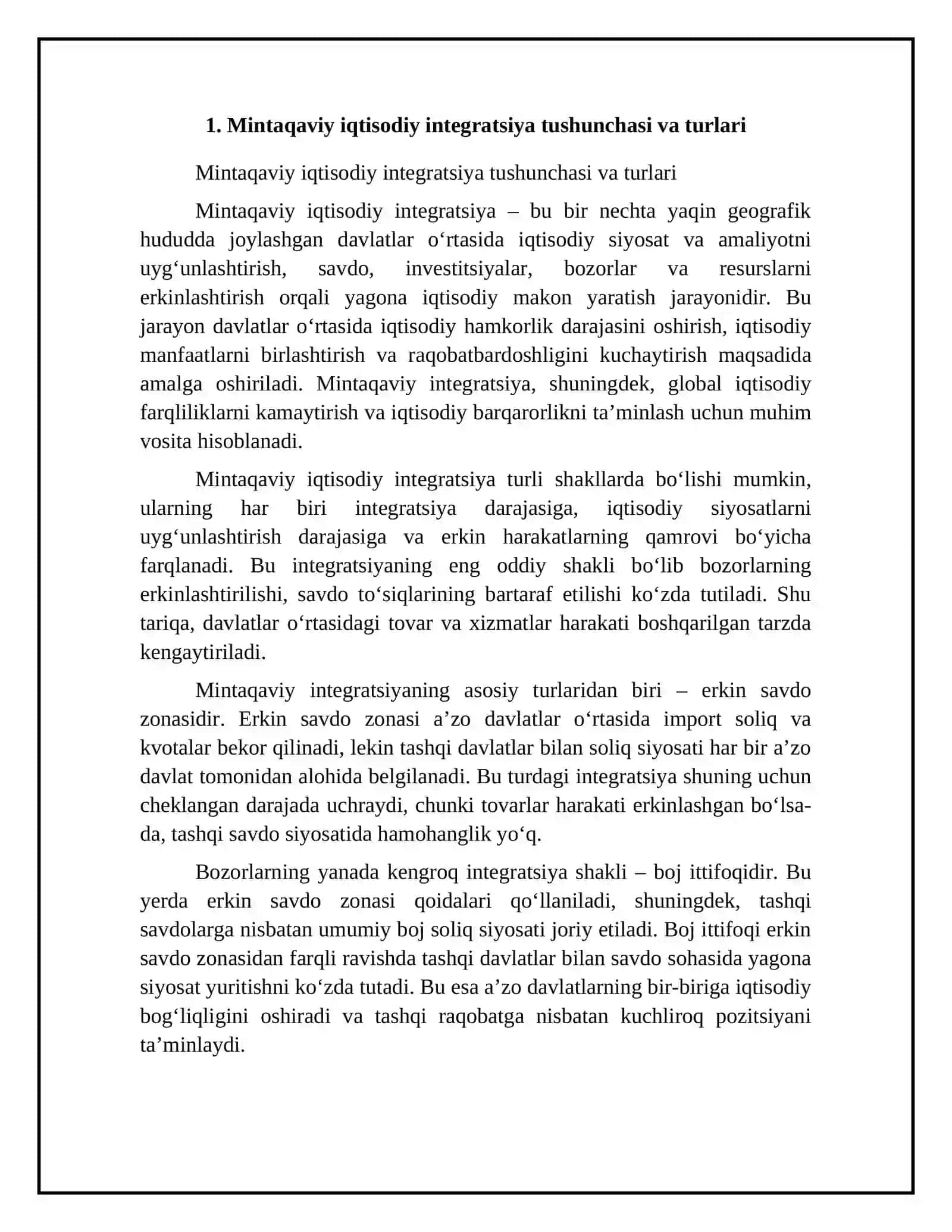 Mintaqaviy Iqtisodiy integratsiya birlashmalari 4