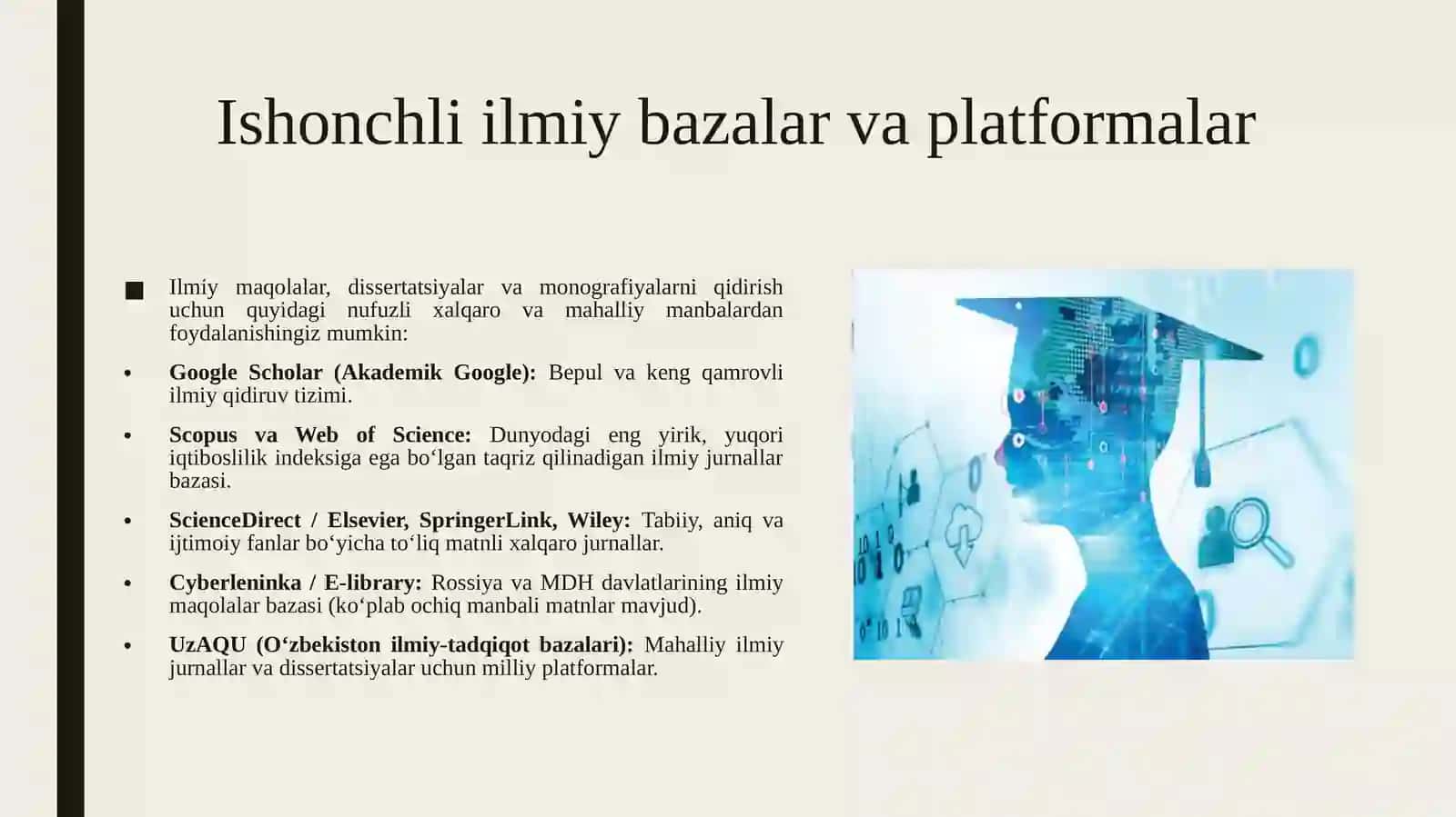 Ilmiy manbalar bilan ishlash va axborot izlash ko‘nikmalari 4