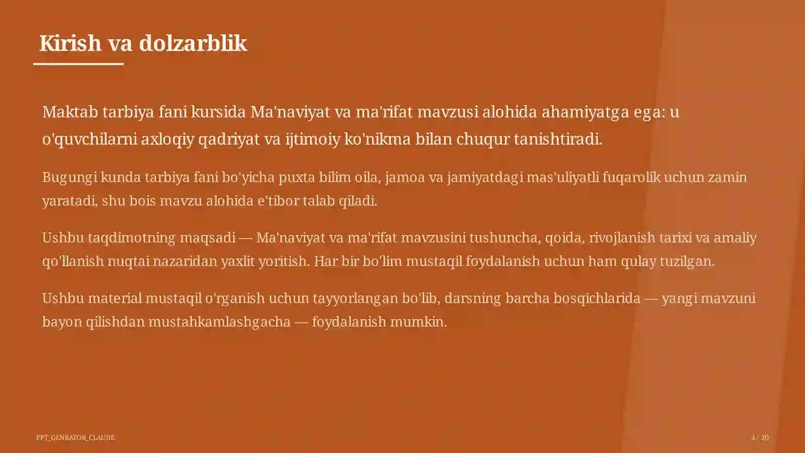 Ma'naviyat va ma'rifat (10-sinf) 4