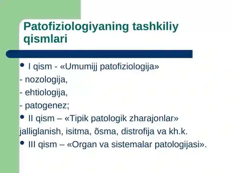 Patologik fiziologiya faniga kirish 4