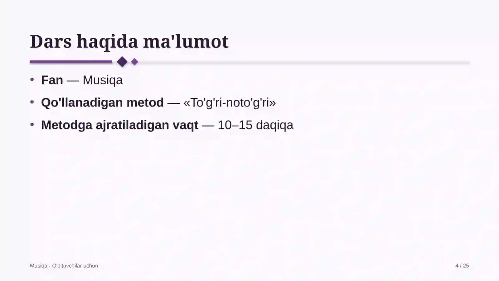 musiqa darslarida to'g'ri noto'g'ri metodidan foydalanish 6157 4