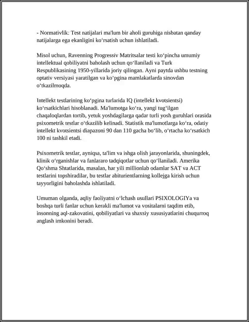 AQLIY FAOLIYATINI O‘RGANISH UCHUN METODIKA 4