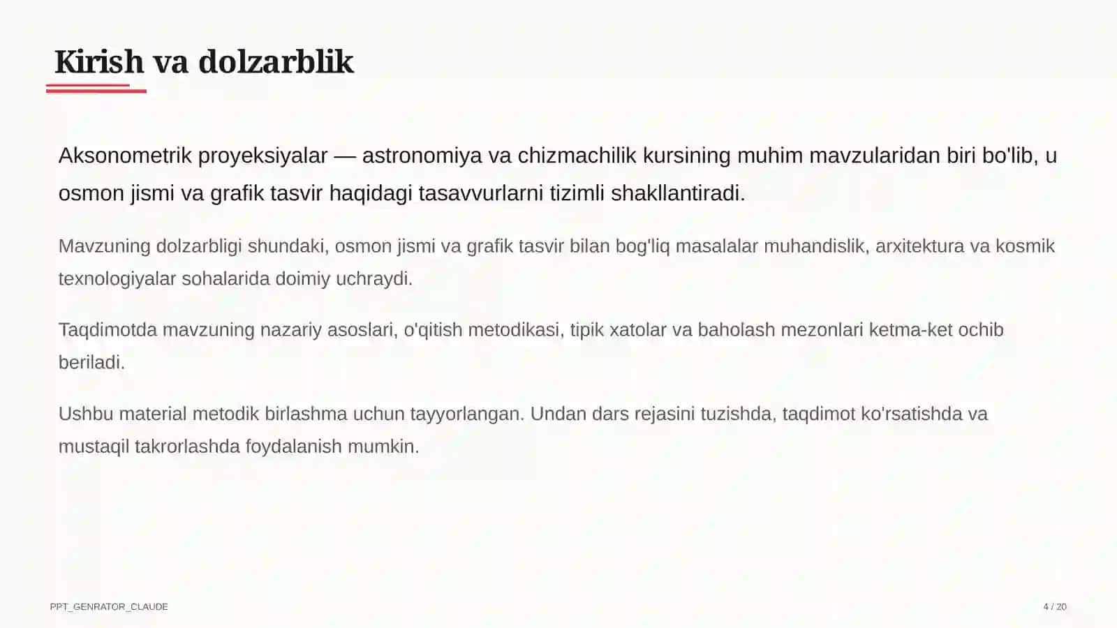 Aksonometrik proyeksiyalar (8-sinf) 4