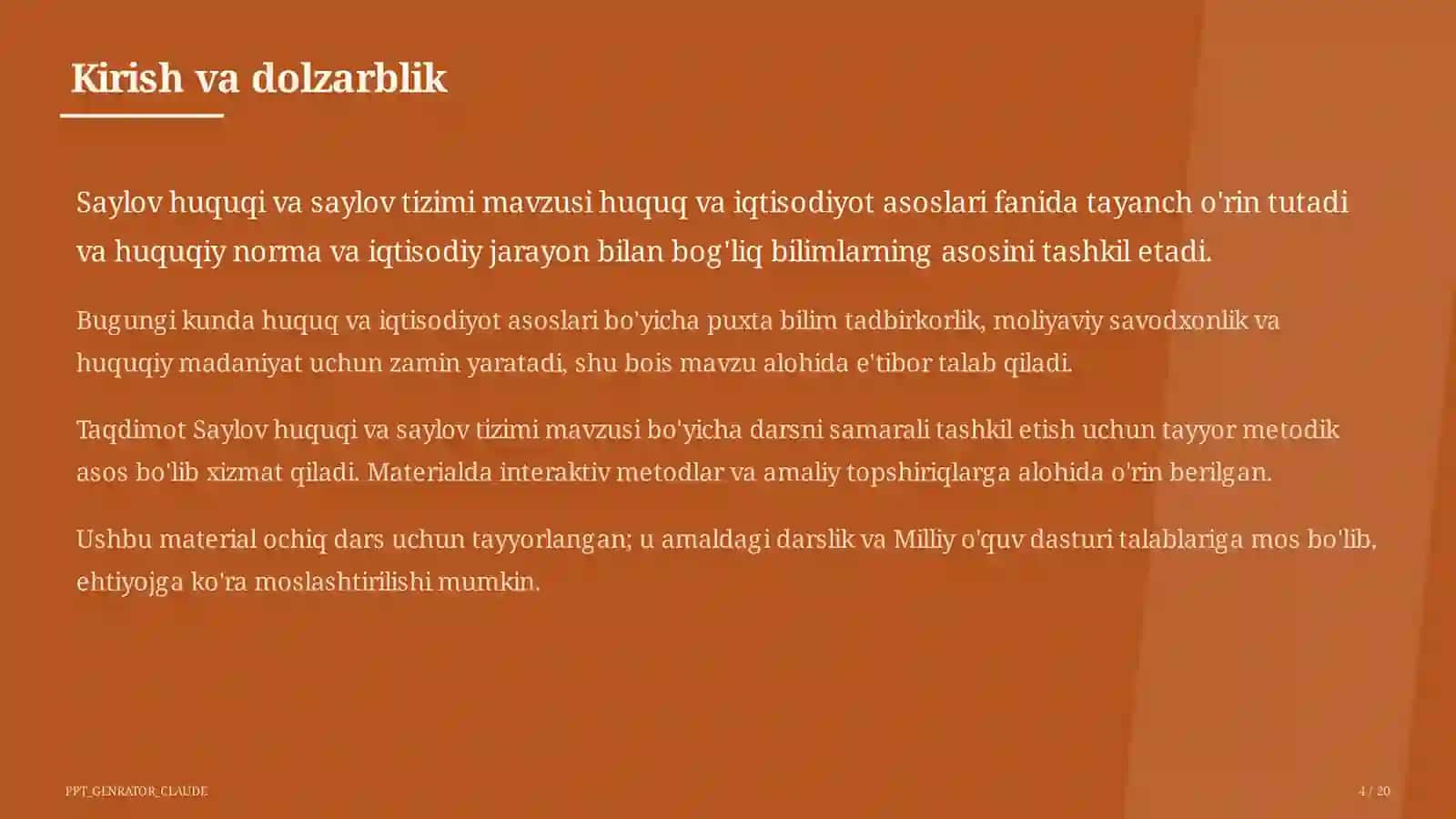 Saylov huquqi va saylov tizimi (10-sinf) 4