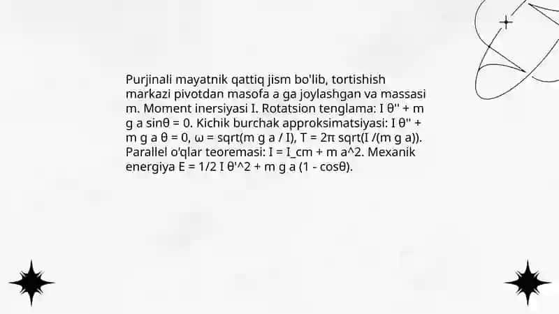 Matematik mayatnik 4