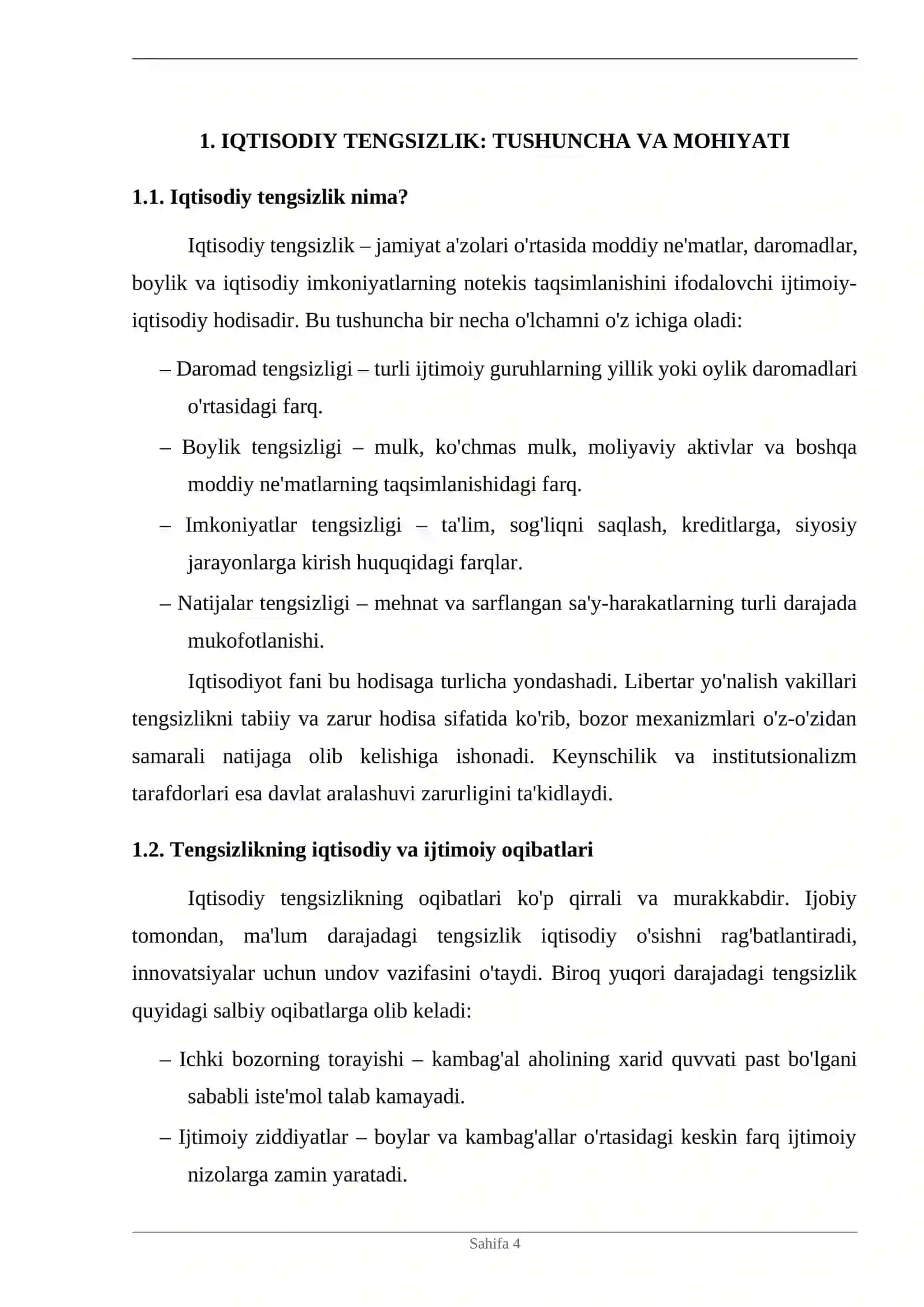 Muammolardan biri – iqtisodiy tengsizlik va uning mohiyati 4