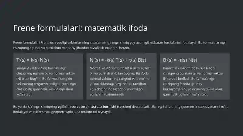 Tabiiy uch yoqlik va Frene formulalari 4