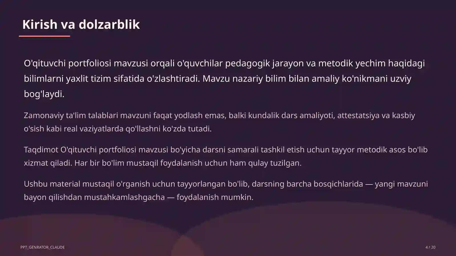 O'qituvchi portfoliosi 4