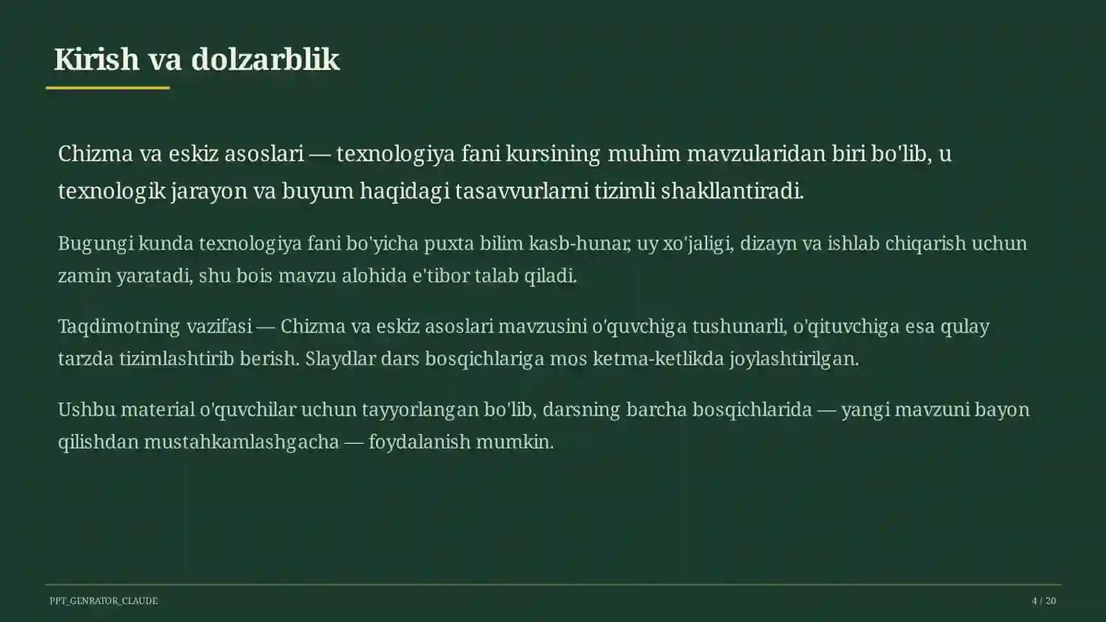 Chizma va eskiz asoslari (6-sinf) 4
