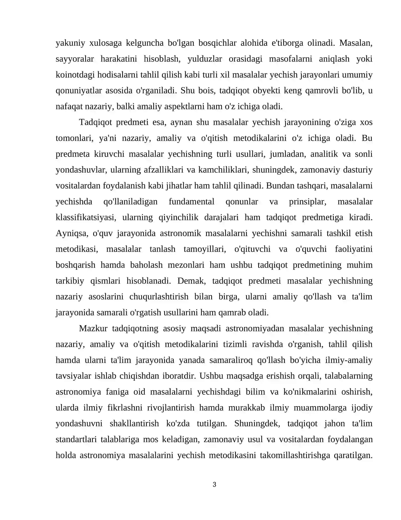 Astronomiyadan masalalar yechish metodikasi 4