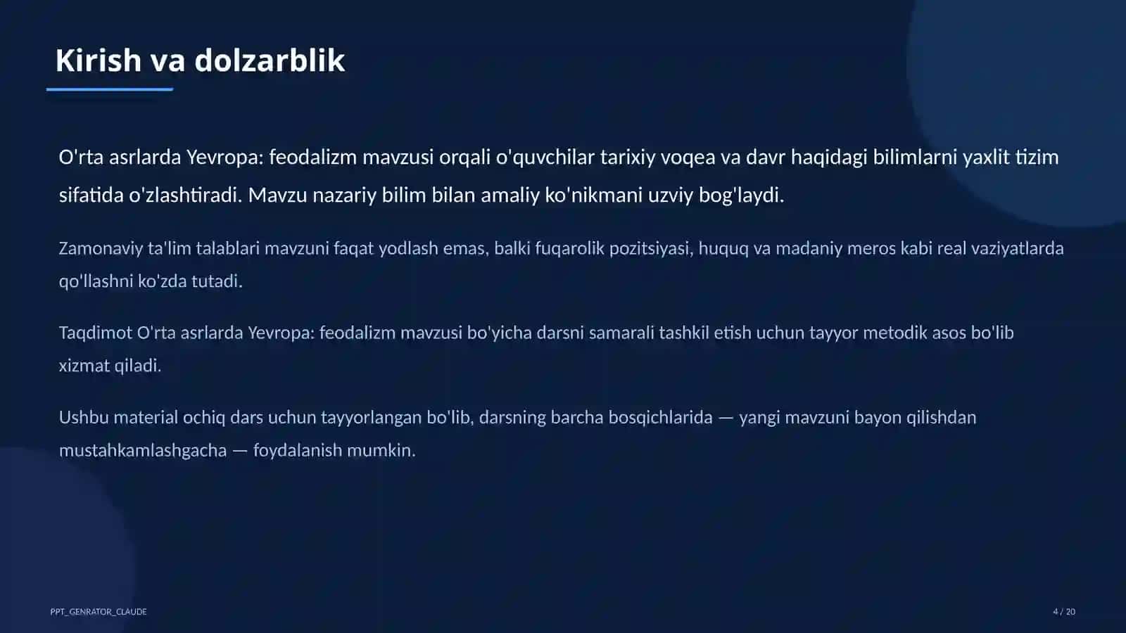O'rta asrlarda Yevropa: feodalizm (7-sinf) 4
