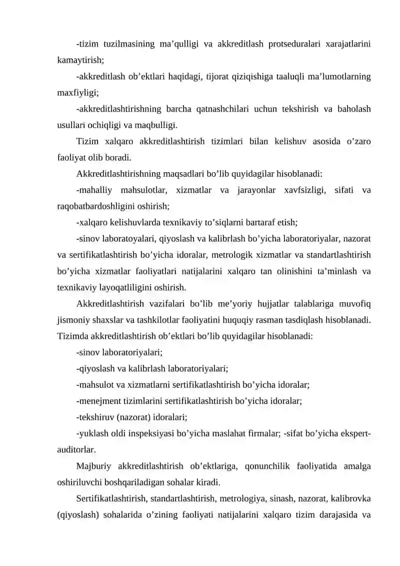 O’zbekiston Respublikasi akkreditlashtirish milliy tizimi 4