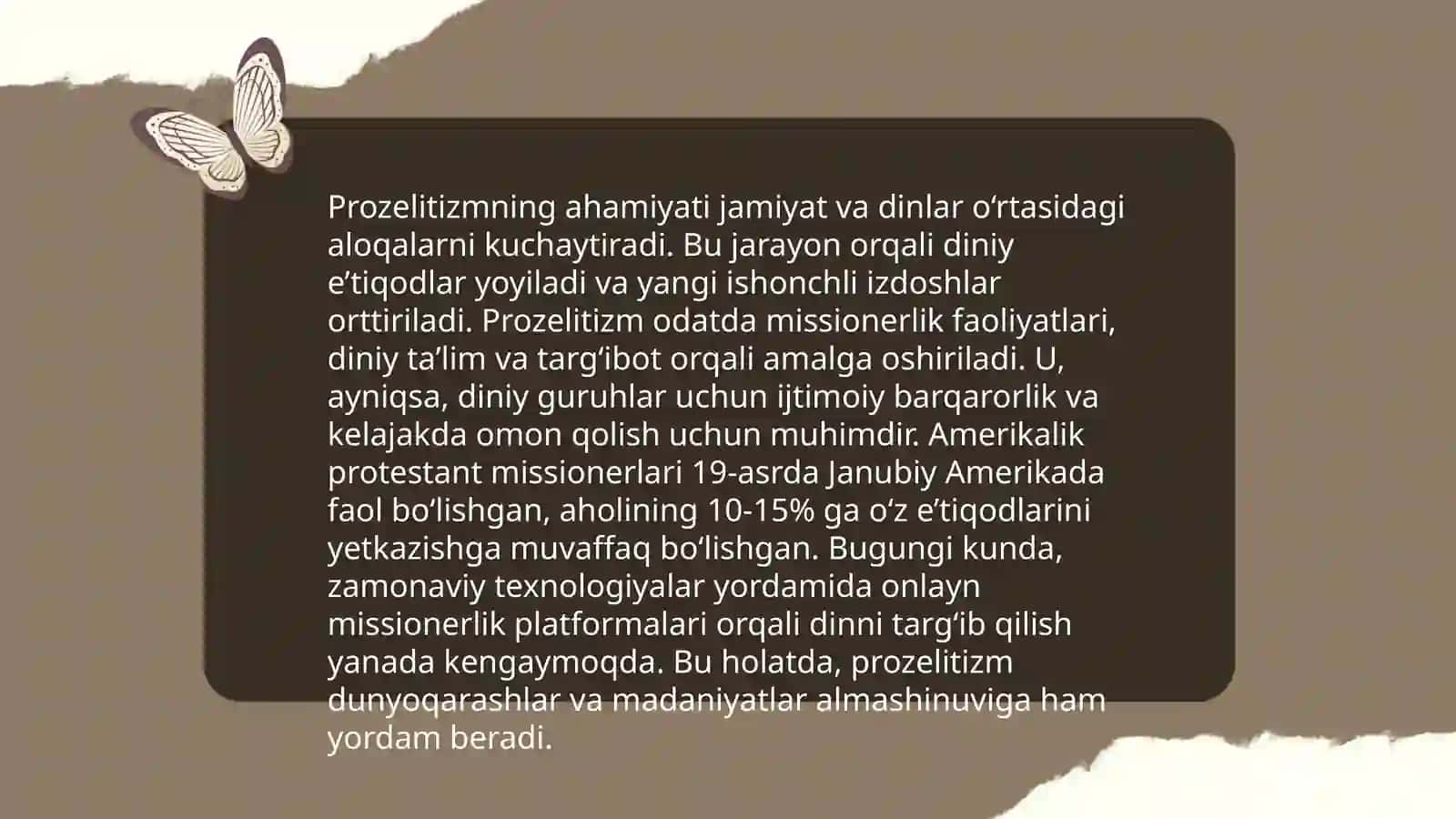 Missionerlik va Prozelitizm 4