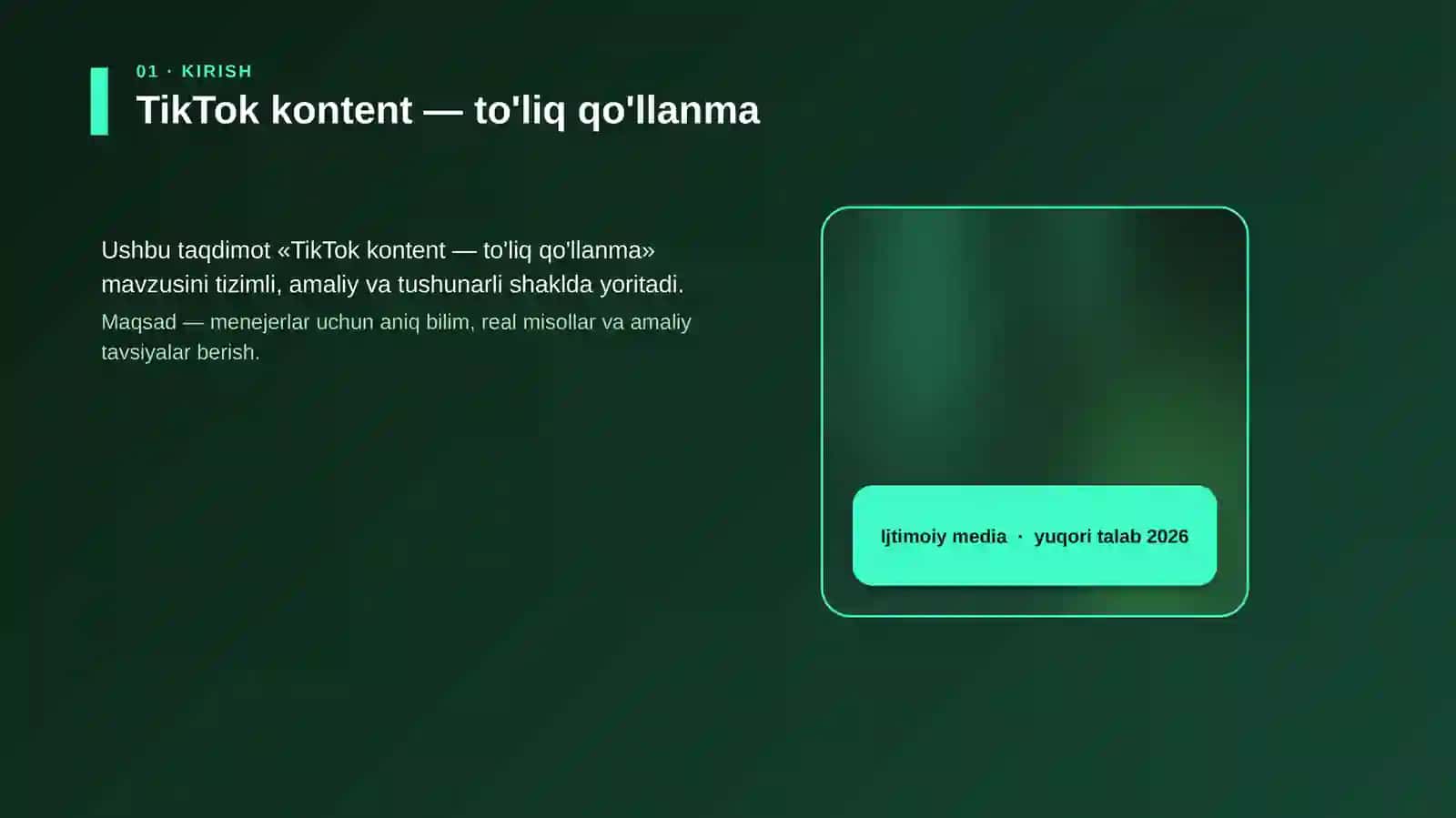 TikTok kontent — to'liq qo'llanma 4