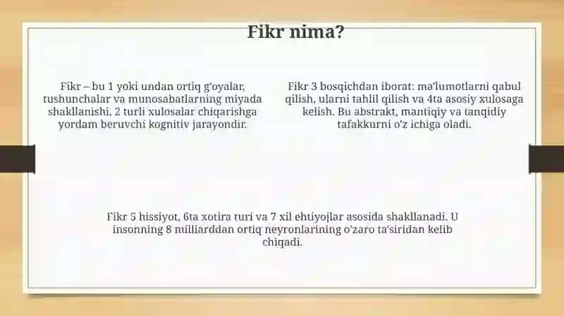 Xotira va tafakkur 4