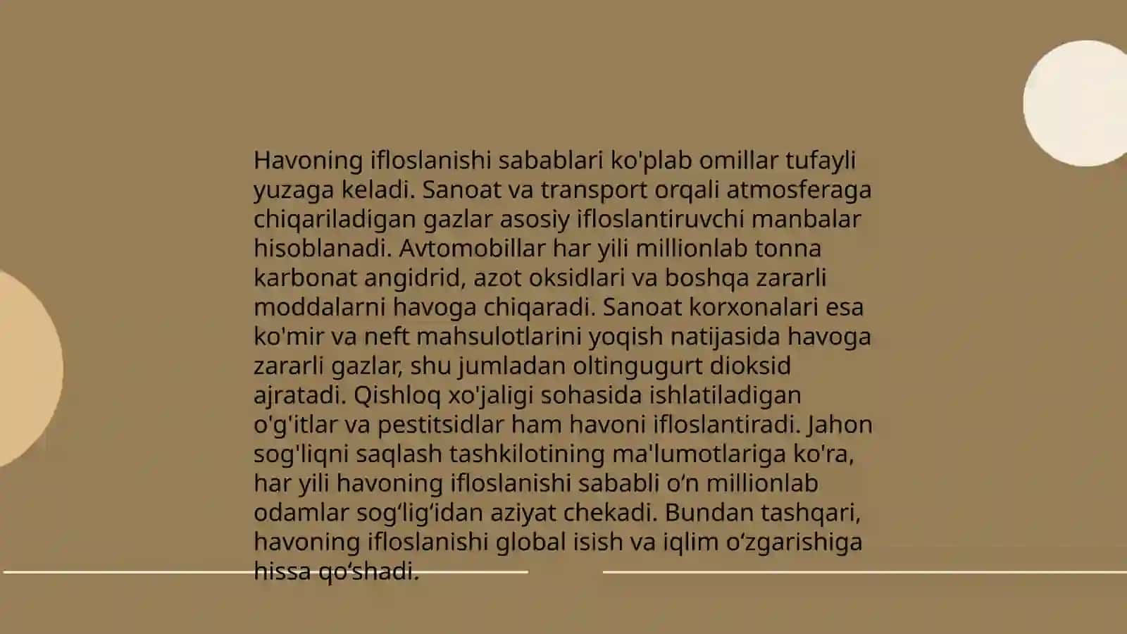Havo haqida malumot ber 4