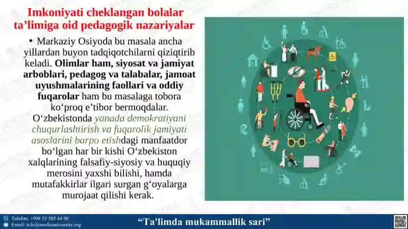 Alohida ta’lim olish ehtiyoji bо‘lgan bolalar ta’limiga oid pedagogik nazariyalar va ularning inklyuziv ta’limni rivojlantirishdagi о‘rni 4