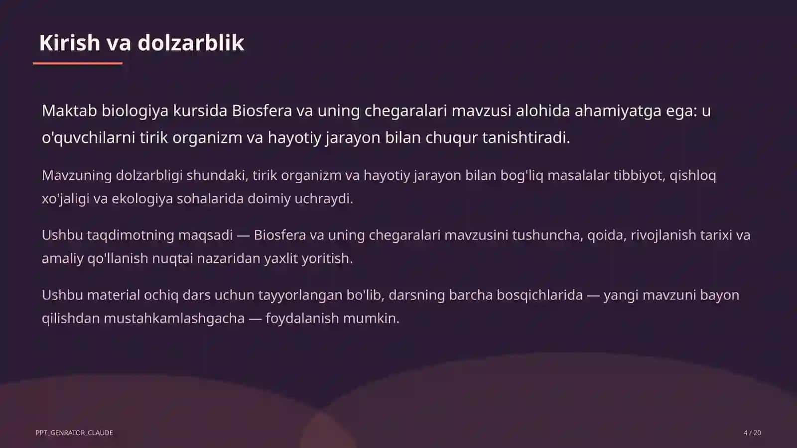 Biosfera va uning chegaralari (10-sinf) 4