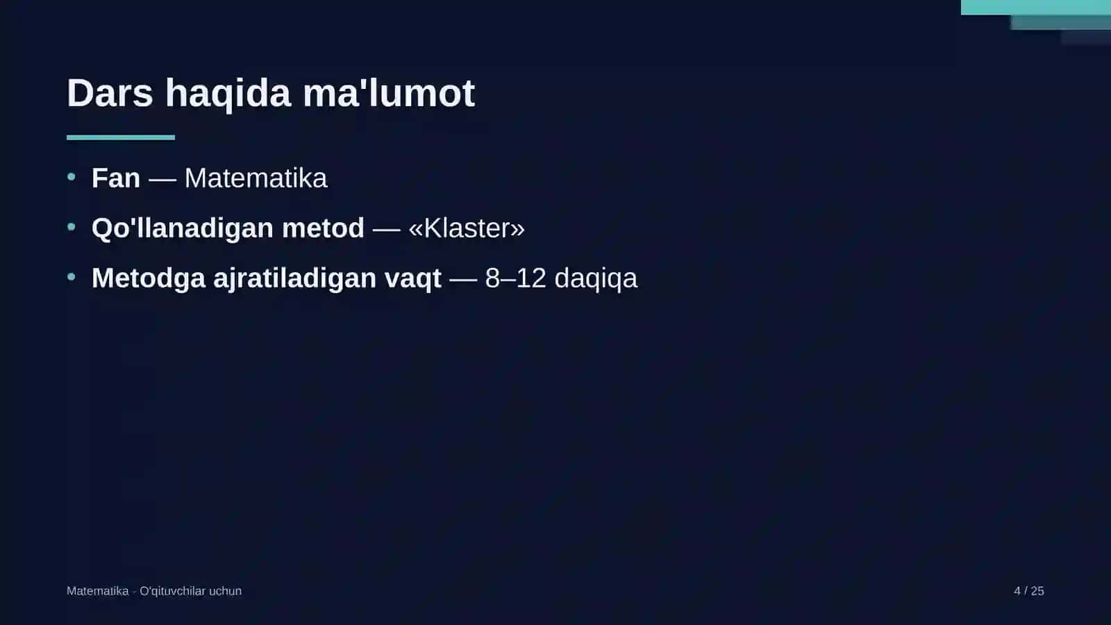 matematika darslarida klaster metodidan foydalanish 4552 4