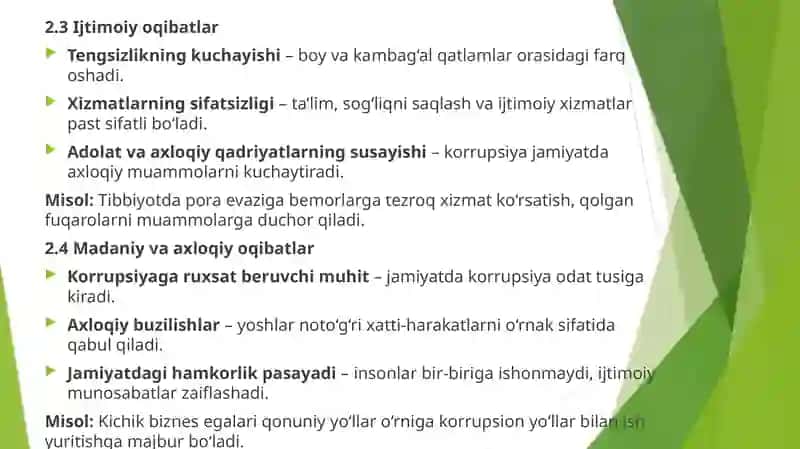 Korrupsiyaning mohiyati va uning oqibatlari 4