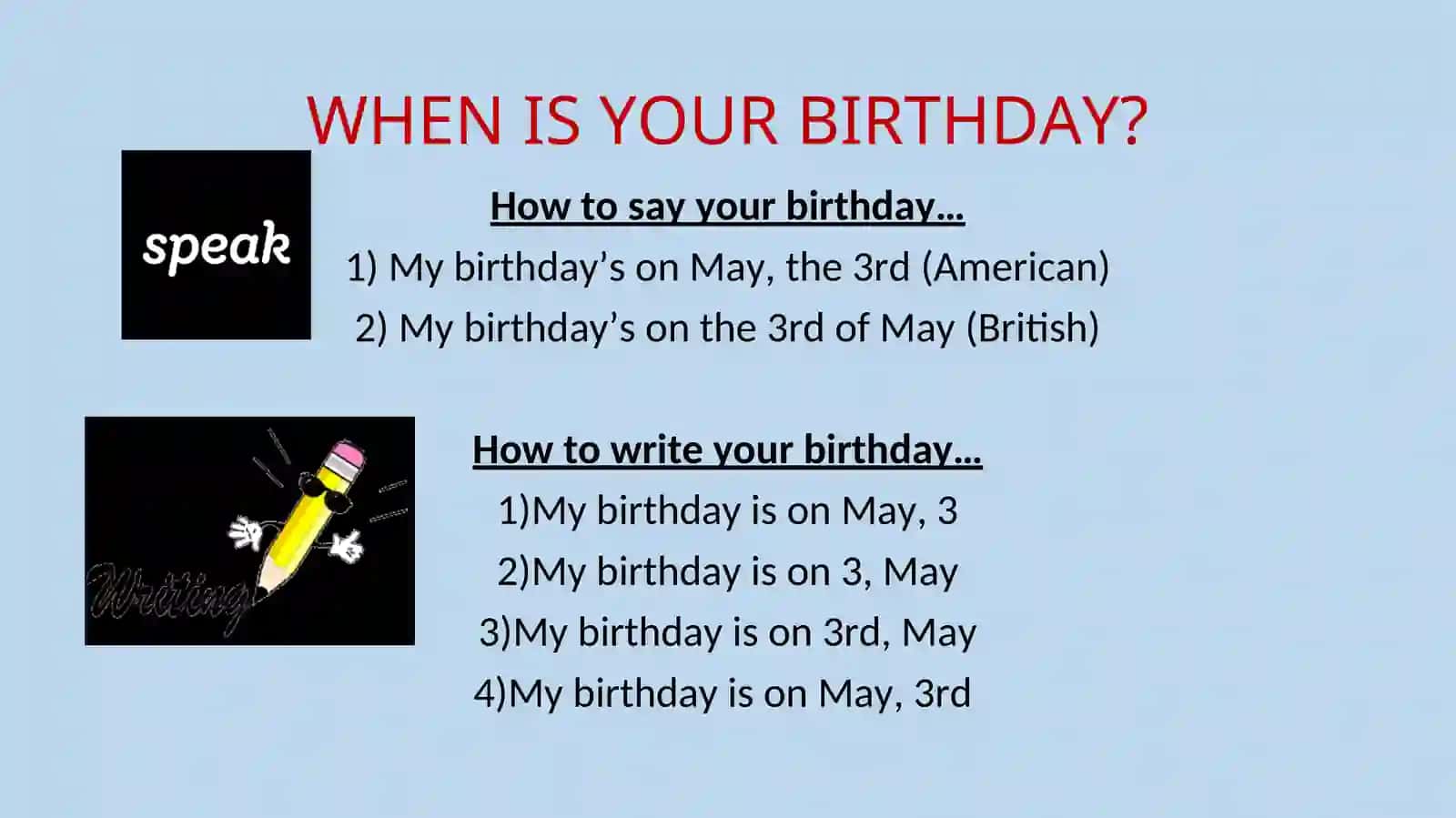 ORDINAL NUMBERS 4