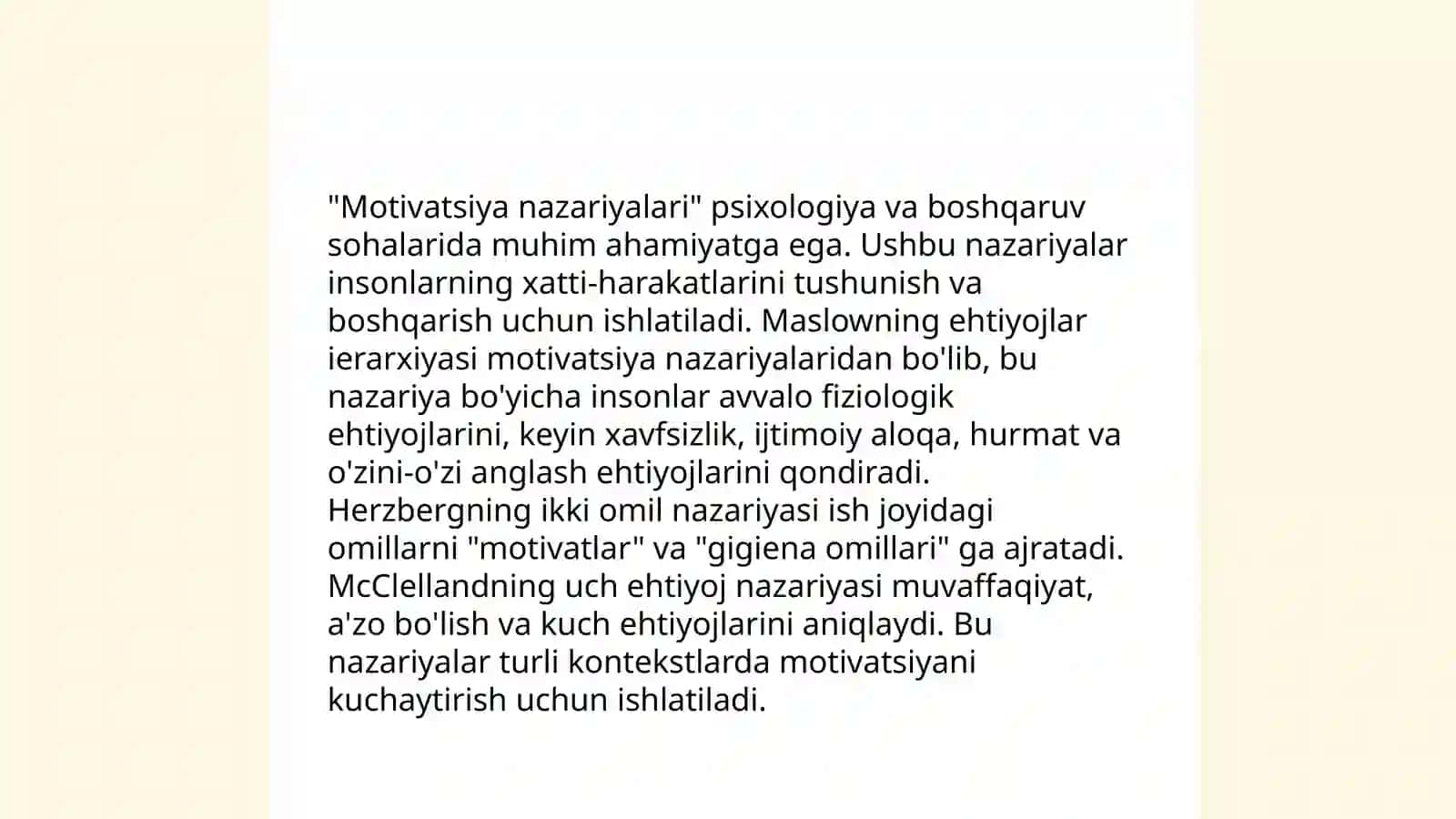 Menejment psixologiyasi o'rganadigan obyektlari 4
