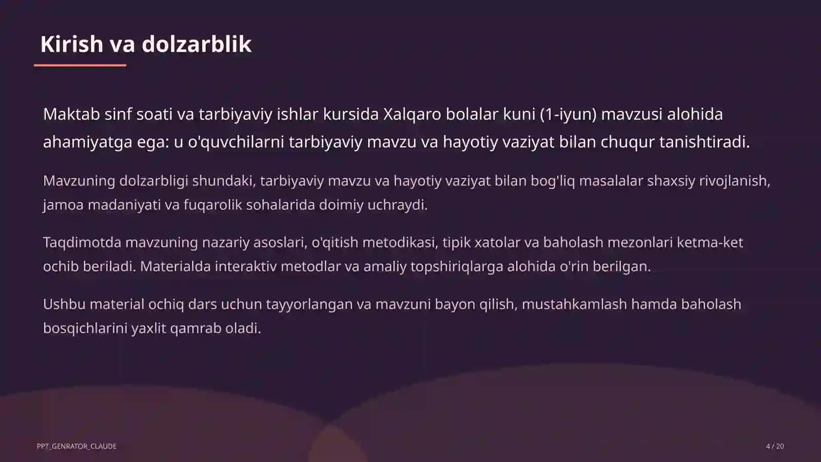 Xalqaro bolalar kuni (1-iyun) Ta'limi 4