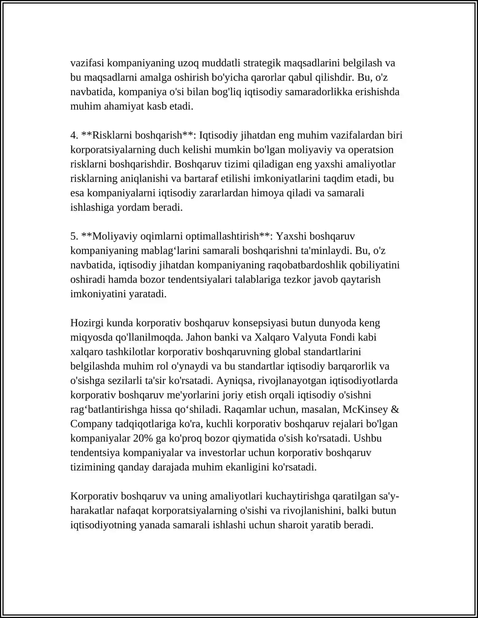 KORPORATIV BOSHQARUVNING IQTISODIY MOHIYATI 4