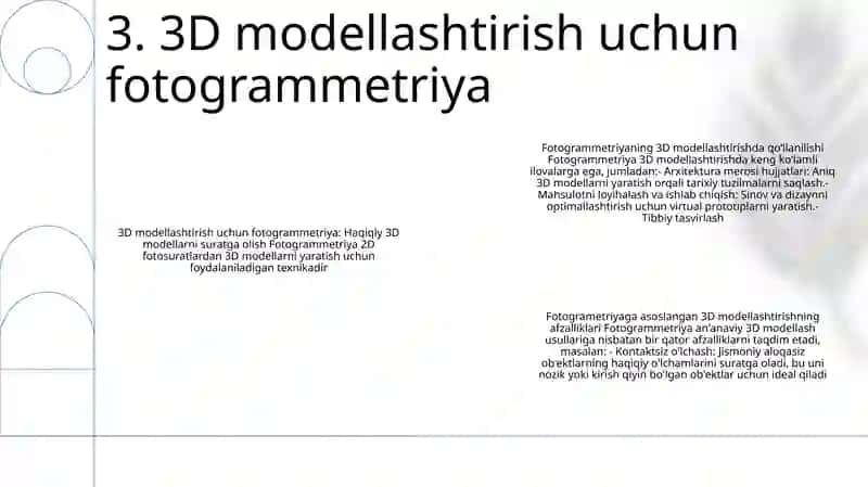 3D Texnologiyalari Asosida Ush O'Lchovli Ob'Ektlarni Modellashtirish 4