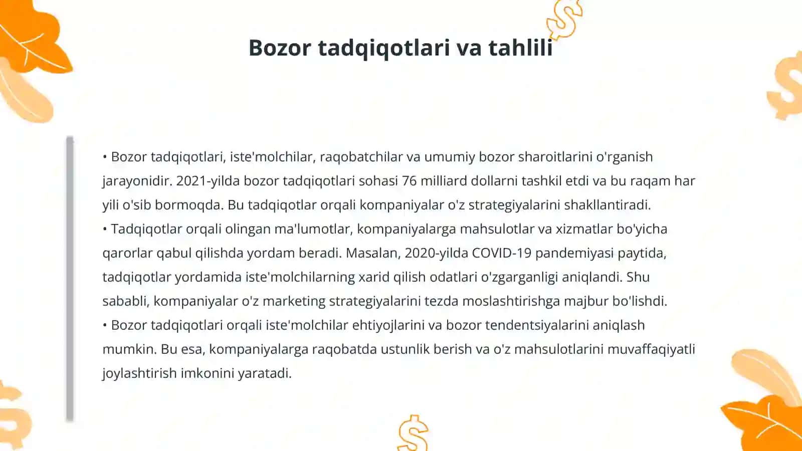 Marketingni asosiy vazifalari 4