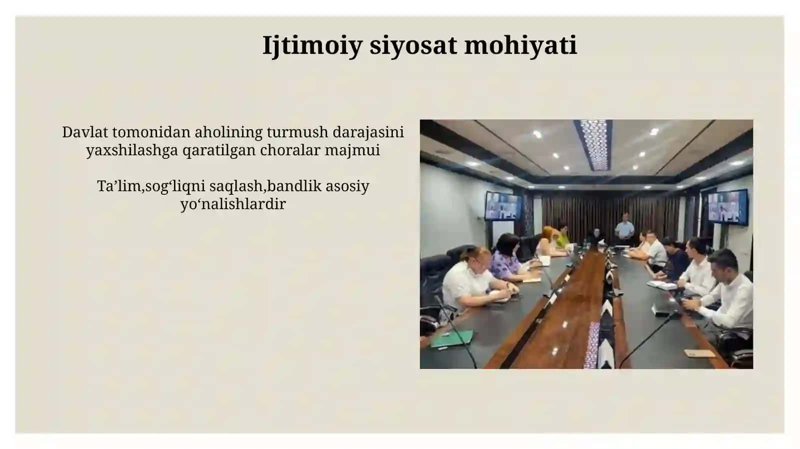 Ijtimoiy sohada amalga oshirilayotgan o'zgarishlar 4