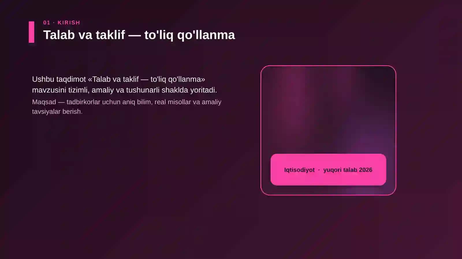 Talab va taklif — to'liq qo'llanma 4