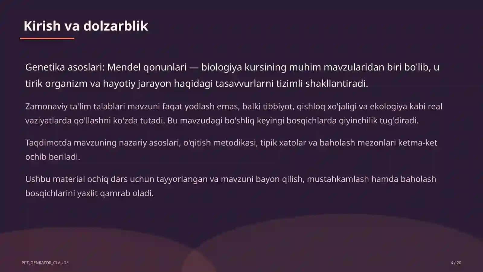 Genetika asoslari: Mendel qonunlari (9-sinf) 4