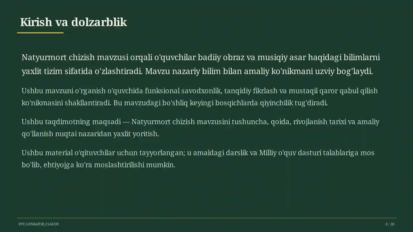 Natyurmort chizish (2-sinf) 4
